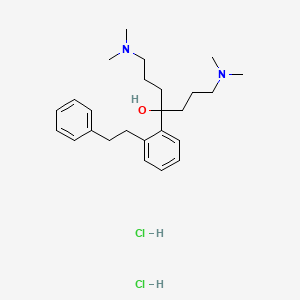 1,7-Bis(dimethylamino)-4-[2-(2-phenylethyl)phenyl]heptan-4-ol--hydrogen chloride (1/2)