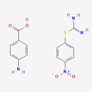 4-aminobenzoic acid;(4-nitrophenyl) carbamimidothioate