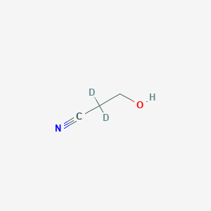 molecular formula C3H5NO B137530 2,2-Dideuterio-3-hydroxypropanenitrile CAS No. 78645-87-1