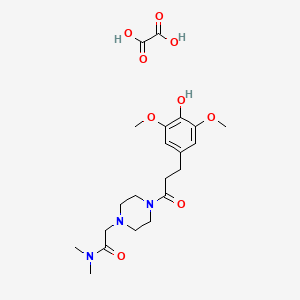 1-Piperazineacetamide, 4-((3,5-dimethoxy-4-hydroxy)dihydrocinnamoyl)-N,N-dimethyl-, oxalate