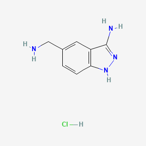 B13753028 3-Amino-5-aminomethyl-1H-indazole hydrochloride CAS No. 267876-21-1