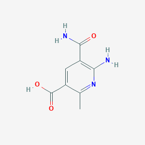 molecular formula C8H9N3O3 B137531 6-Amino-5-carbamoyl-2-methylnicotinic acid CAS No. 137522-54-4