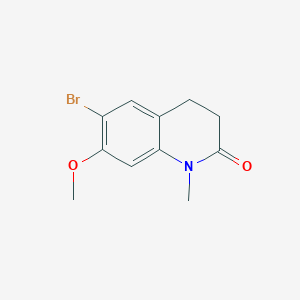 molecular formula C11H12BrNO2 B1375317 6-Bromo-7-methoxy-1-methyl-1,2,3,4-tetrahydroquinolin-2-one CAS No. 1392223-83-4