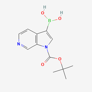molecular formula C12H15BN2O4 B1375342 (1-(叔丁氧羰基)-1H-吡咯并[2,3-c]吡啶-3-基)硼酸 CAS No. 1326715-94-9