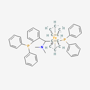 cyclopentane;1-(5-diphenylphosphanylcyclopenta-1,3-dien-1-yl)-1-(2-diphenylphosphanylphenyl)-N,N-dimethylmethanamine;iron