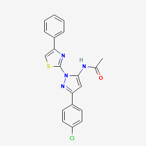 Acetamide, N-(3-(4-chlorophenyl)-1-(4-phenyl-2-thiazolyl)-1H-pyrazol-5-yl)-