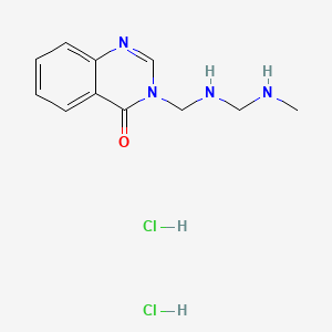 4(3H)-Quinazolinone, 3-((((methylamino)methyl)amino)methyl)-, dihydrochloride