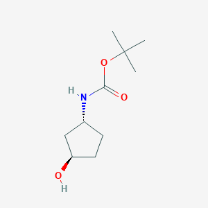 molecular formula C10H19NO3 B1375367 tert-Butyl ((1R,3R)-3-hydroxycyclopentyl)carbamate CAS No. 207729-04-2