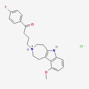 Butyrophenone, 4'-fluoro-4-(10-methoxy-1,4,5,6-tetrahydroazepino(4,5-b)indol-3(2H)-yl)-, hydrochloride