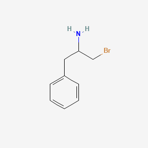 molecular formula C9H12BrN B13753701 Benzeneethanamine, a-(bromomethyl)- 