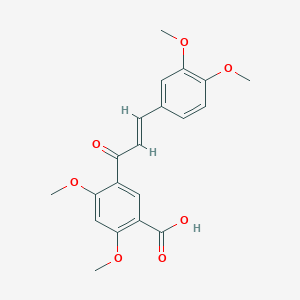 molecular formula C20H20O7 B13753727 5-[(E)-3-(3,4-dimethoxyphenyl)prop-2-enoyl]-2,4-dimethoxybenzoic acid CAS No. 62435-21-6