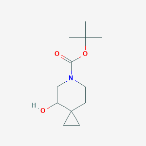 molecular formula C12H21NO3 B1375373 叔丁基 4-羟基-6-氮杂螺[2.5]辛烷-6-羧酸酯 CAS No. 1101840-72-5
