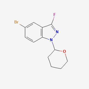 molecular formula C12H12BrFN2O B1375376 5-Bromo-3-fluoro-1-(tetrahydro-2H-pyran-2-yl)-1H-indazole CAS No. 1365889-96-8