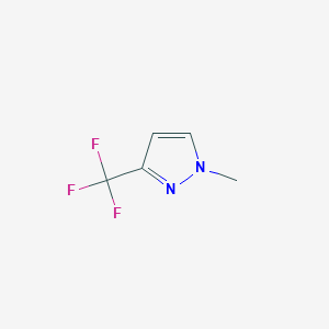 molecular formula C5H5F3N2 B137538 1-Methyl-3-(trifluoromethyl)-1H-pyrazole CAS No. 154471-65-5
