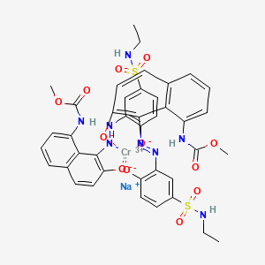 Sodium;chromium(3+);1-[[5-(ethylsulfamoyl)-2-oxidophenyl]diazenyl]-8-(methoxycarbonylamino)naphthalen-2-olate