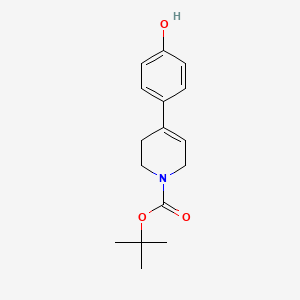 molecular formula C16H21NO3 B1375381 Tert-butyl 4-(4-hydroxyphenyl)-1,2,3,6-tetrahydropyridine-1-carboxylate CAS No. 742067-11-4