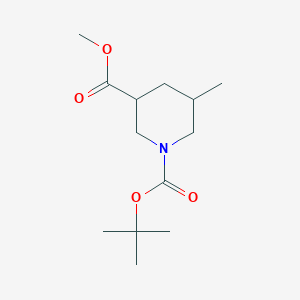 molecular formula C13H23NO4 B1375382 1-Tert-butyl 3-methyl 5-methylpiperidine-1,3-dicarboxylate CAS No. 1365887-44-0