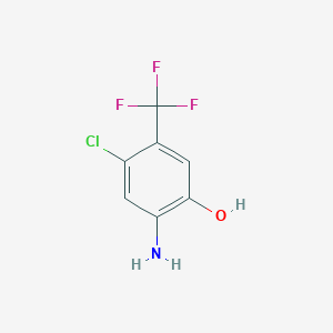 molecular formula C7H5ClF3NO B1375383 2-Amino-4-chloro-5-(trifluoromethyl)phenol CAS No. 1060757-37-0