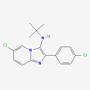 N-tert-butyl-6-chloro-2-(4-chlorophenyl)imidazo[1,2-a]pyridin-3-amine