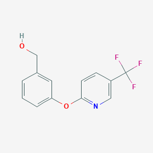 molecular formula C13H10F3NO2 B1375398 (3-((5-(Trifluoromethyl)pyridin-2-yl)oxy)phenyl)methanol CAS No. 1020325-22-7