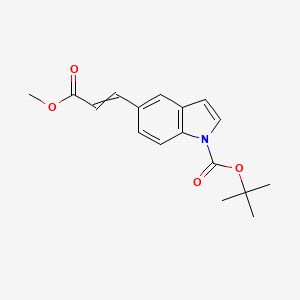 B1375407 Tert-Butyl 5-(3-methoxy-3-oxoprop-1-en-1-yl)-1H-indole-1-carboxylate CAS No. 561307-71-9