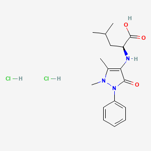 L-Leucine, N-(2,3-dihydro-1,5-dimethyl-3-oxo-2-phenyl-1H-pyrazol-4-yl)-, dihydrochloride