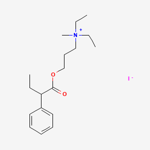 Ammonium, diethyl(3-hydroxypropyl)methyl-, iodide, 2-phenylbutyrate