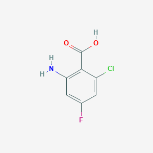 molecular formula C7H5ClFNO2 B1375408 2-氨基-6-氯-4-氟苯甲酸 CAS No. 940054-47-7