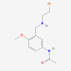 Acetamide, N-(3-(((2-bromoethyl)amino)methyl)-4-methoxyphenyl)-