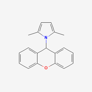 molecular formula C19H17NO B13754163 2,5-dimethyl-1-(9H-xanthen-9-yl)pyrrole CAS No. 6319-58-0