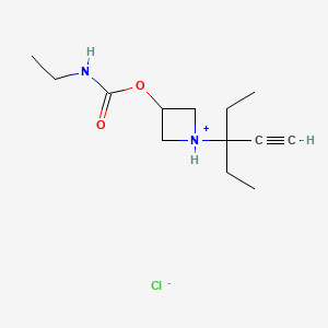 [1-(3-ethylpent-1-yn-3-yl)azetidin-1-ium-3-yl] N-ethylcarbamate;chloride