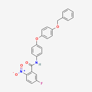 N-(4-(4-(Benzyloxy)phenoxy)phenyl)-5-fluoro-2-nitrobenzamide