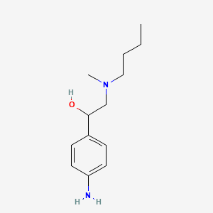 molecular formula C13H22N2O B13754239 alpha-(p-Aminophenyl)-beta-butylmethylaminoethanol CAS No. 106652-33-9