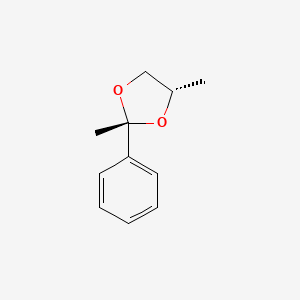 1,3-Dioxolane, 2,4-dimethyl-2-phenyl-, (2R,4S)-rel-