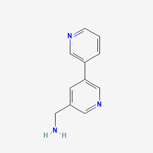 molecular formula C11H11N3 B1375426 [3,3'-联吡啶]-5-基甲胺 CAS No. 1346686-55-2