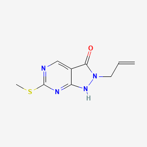 molecular formula C9H10N4OS B1375430 2-烯丙基-6-(甲硫基)-1H-吡唑并[3,4-d]嘧啶-3(2H)-酮 CAS No. 955368-90-8