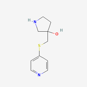 3-((Pyridin-4-ylthio)methyl)pyrrolidin-3-ol