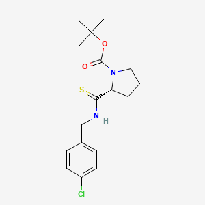 molecular formula C17H23ClN2O2S B13754312 (R)-tert-butyl 2-(4-chlorobenzylcarbamothioyl)pyrrolidine-1-carboxylate CAS No. 1140495-85-7