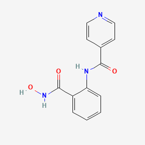 molecular formula C13H11N3O3 B13754314 4-Pyridinecarboxamide,n-[2-[(hydroxyamino)carbonyl]phenyl]- 