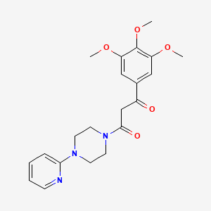 Piperazine, 1-(2-pyridyl)-4-((3,4,5-trimethoxybenzoyl)acetyl)-