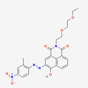 molecular formula C25H24N4O7 B13754354 1H-Benz[de]isoquinoline-1,3(2H)-dione, 2-[2-(2-ethoxyethoxy)ethyl]-6-hydroxy-5-[(2-methyl-4-nitrophenyl)azo]- CAS No. 55993-15-2