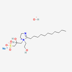 Sodium 4,5-dihydro-1-(2-hydroxyethyl)-1-(2-hydroxy-3-sulphonatopropyl)-2-undecyl-1H-imidazolium hydroxide