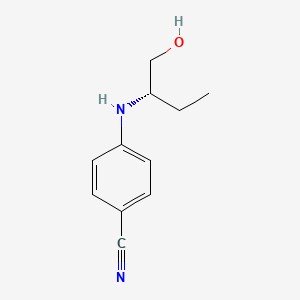 molecular formula C11H14N2O B13754388 (S)-4-(1-Hydroxymethyl-propylamino)benzonitrile CAS No. 572923-29-6