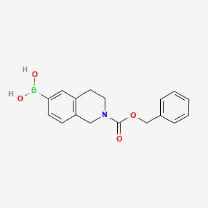 molecular formula C17H18BNO4 B1375440 (2-((苄氧羰基)-1,2,3,4-四氢异喹啉-6-基)硼酸 CAS No. 1020173-39-0