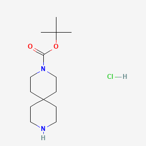 molecular formula C14H27ClN2O2 B1375441 叔丁基3,9-二氮杂螺[5.5]十一烷-3-羧酸盐盐酸盐 CAS No. 236406-47-6