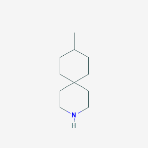 molecular formula C11H21N B13754424 9-Methyl-3-azaspiro[5.5]undecane 