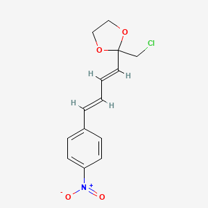 2-(chloromethyl)-2-[(1E,3E)-4-(4-nitrophenyl)buta-1,3-dienyl]-1,3-dioxolane