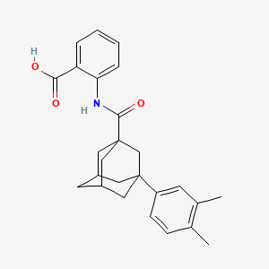 Benzoic acid, 2-(((3-(3,4-dimethylphenyl)tricyclo(3.3.1.1(sup 3,7))dec-1-yl)carbonyl)amino)-