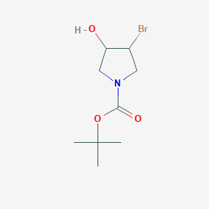 molecular formula C9H16BrNO3 B1375465 N-Boc-3-bromo-4-hydroxy-pyrrolidine CAS No. 1017782-17-0