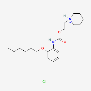 2-piperidin-1-ium-1-ylethyl N-(2-hexoxyphenyl)carbamate;chloride